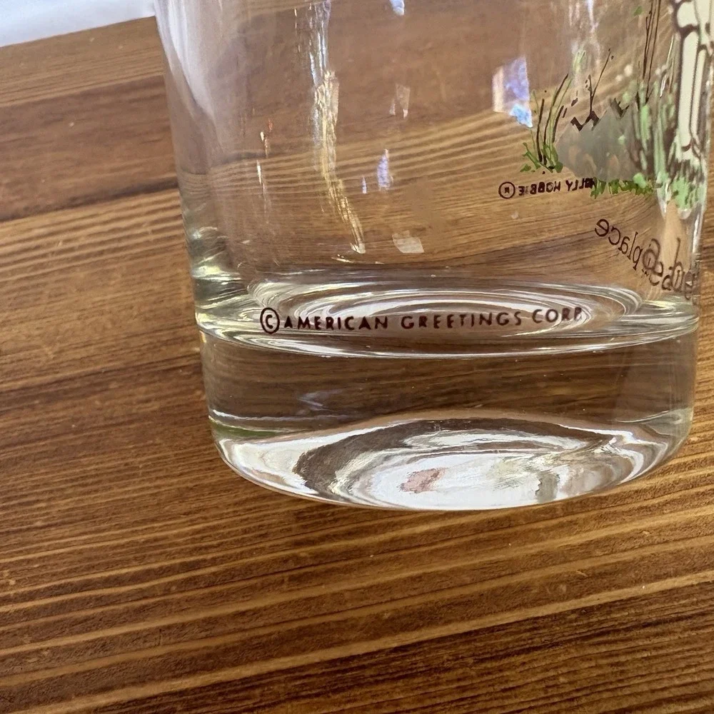 Vintage Holly Hobbie American Greetings Set of 2 Drinking Glasses Tumblers